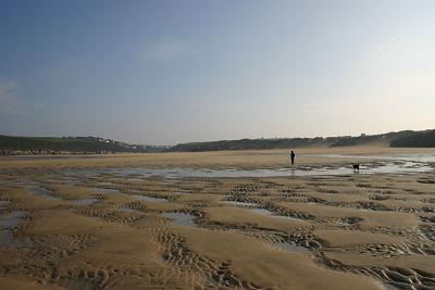 Crantock beach, deserted as usual!