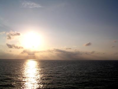 Sunrise from the sea