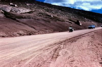 One of our group coming down from Pikes Peak