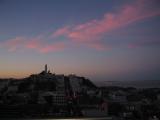 Coit Tower at sunset