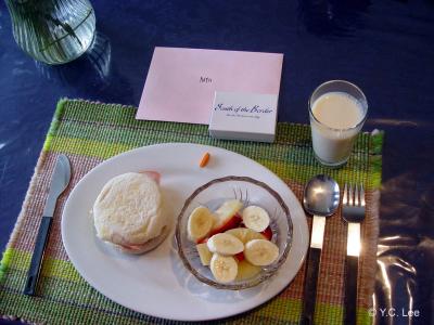 A special breakfast for Nita on Mothers' Day. 11 May 2003