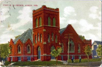 Historic Penny Postcard - Methodist Church