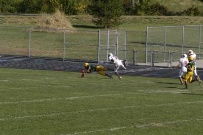 and a dive for the endzone! Didn't quite make it...down at the 1
