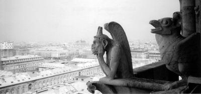 Contemplating the city from Notre Dame