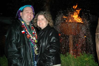 NOLA Mardi Gras Forum gathering at Pat O'Brien's