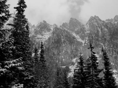 snow in the High Tatra, Slovakia.