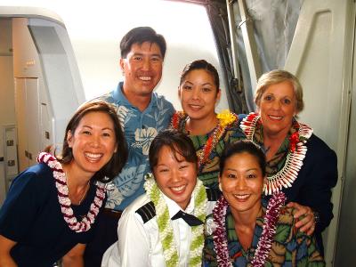 We're going to Oakland....Mahalo Richard for the beautiful leis!