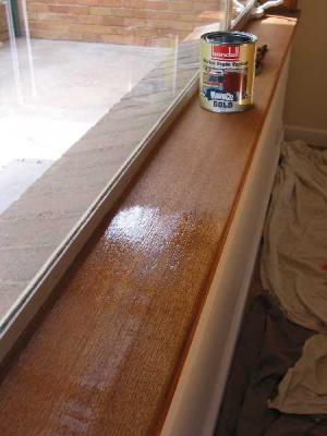varnish the window surrounds