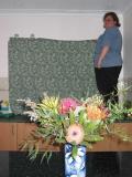 kitchen curtain installed - what are those flowers for?