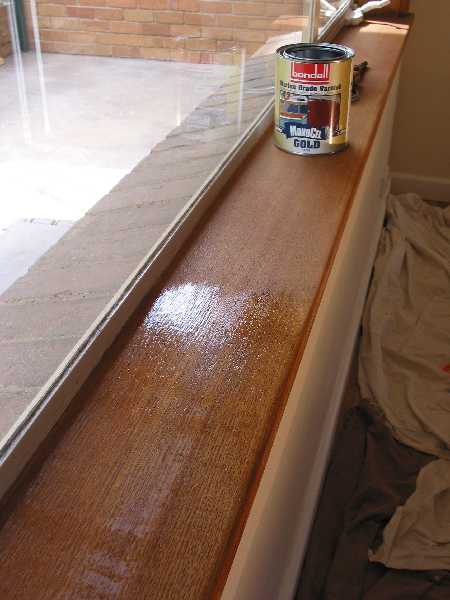 varnish the window surrounds