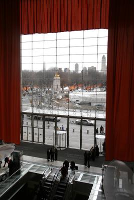 Columbus Circle and the Park from inside the Time Warner Center.