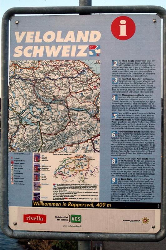 Switzerland has an extensive network of national bike trails, Veloland Schweiz