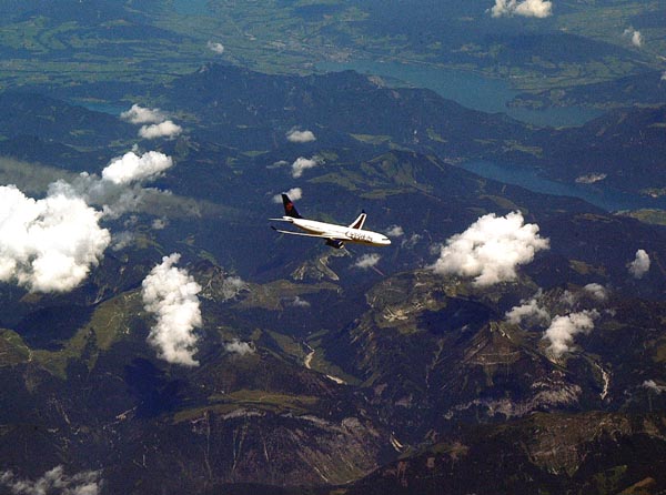 Cyprus Airways A330 over Salzburg, Austria