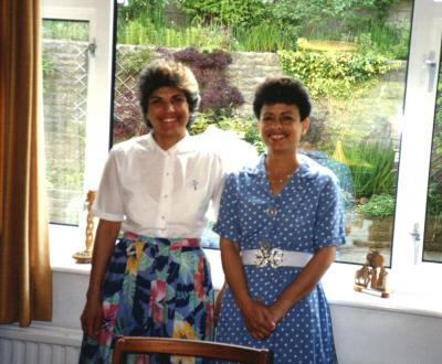 Sr. Najah and Seham at Emmanuel House in Swansea, Wales, UK