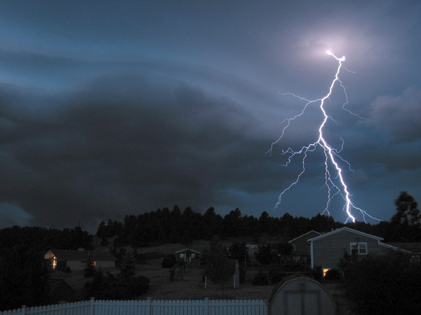 Shelf Cloud and Lightning, Rapid City, SD