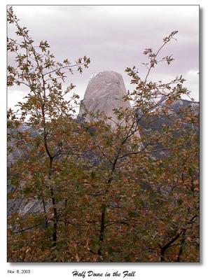 Half Dome in the fall