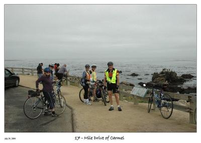 July 24 - Biking the 17 Mile drive in Carmel