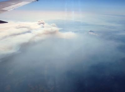 Smoke and Hood from plane