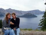 Tom and Jenn @ rim of Crater Lake