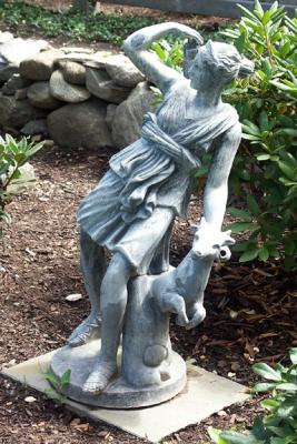 Huntress Diana Statue in Side Garden