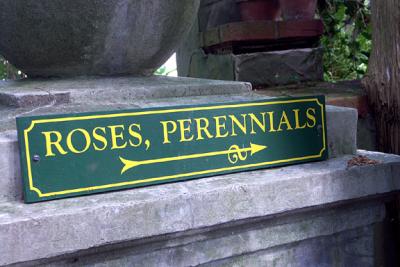 Roses and Perennials Sign