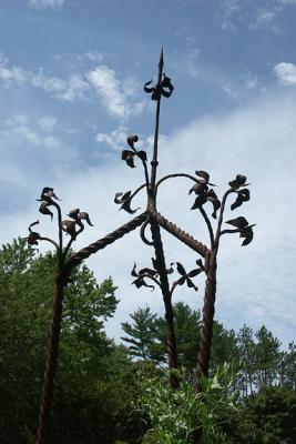 Ironwork Well in Side Garden