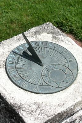 Sundial at Noon in Side Garden