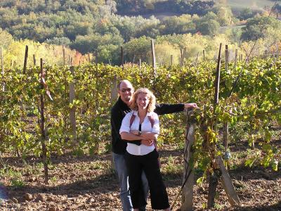 Couple shot on vineyard