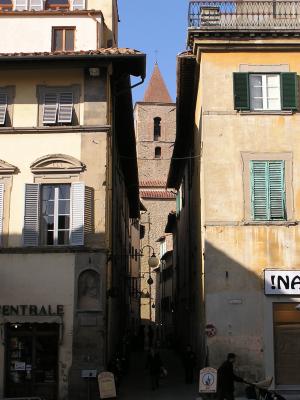 Narrow streets of Arezzo