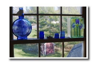 Antique Bottles and New England Background