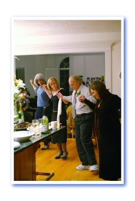 ...the adults dance to 'Zorba' in the kitchen.