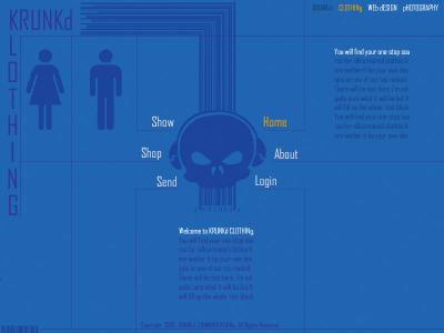 Krunkd Clothing web mock-up -flash