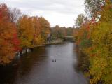 View of old mill from bridge above Napanee River