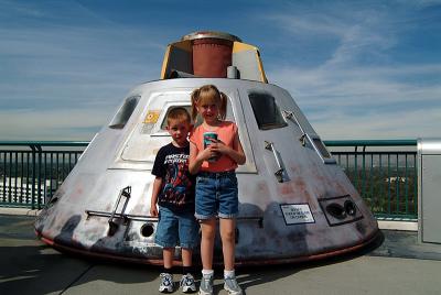 Emily and Thomas, just back from orbiting the earth.