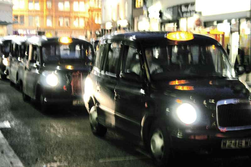 ROW OF TAXIES