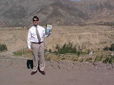 Me promoting my book in the middle of nowhere in Bolivia!