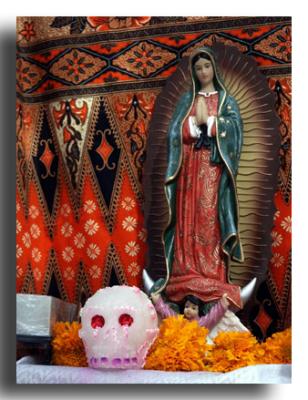 Alter to the Dead with Sugar Skull