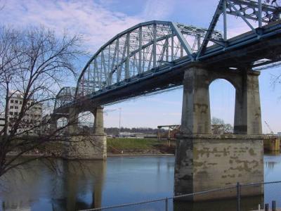 The old Shelby Street Bridge in Nashville