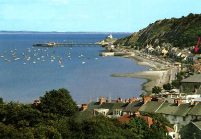 Wales: Mumbles on the Gower Peninsula. We stayed at St. Anne's bed and breakfast (red arrow)