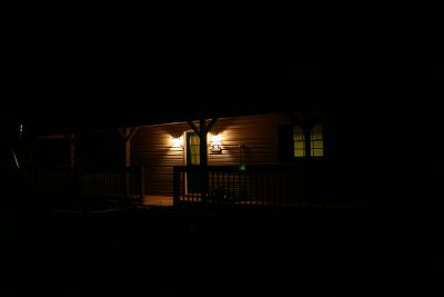 Front cabin at night.