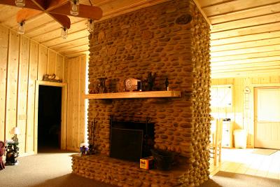 Incredible fireplace.