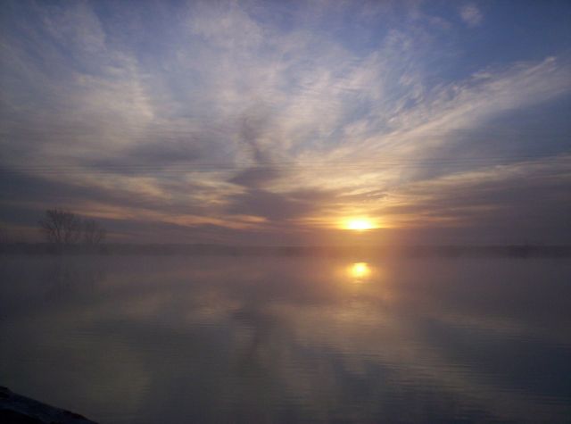 Misty Morning Sunrise