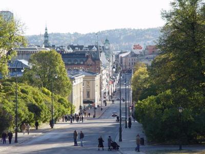 View of Karl Johans gate from Det Kongelige Slott
