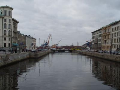 Sodra Hamngatan (left), Stora Hamnkanalen (middle), Norra Hamngatan (right)