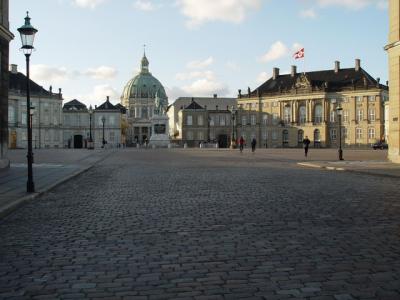 Amalienborg palace and Frederikskirken