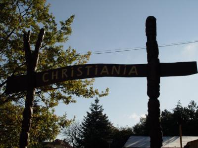 Entering the Free Town of Christiania