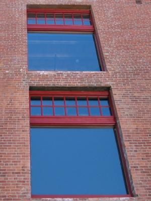 Looking Up Brick Building