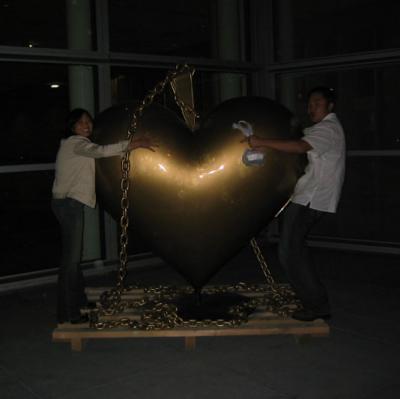 ines and tim and a big heart in SF