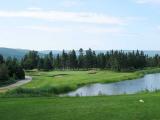 An elevated Par3 at Cape Breton Highlands Links course, a Stanley Thompson design.