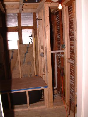Second floor Bathroom - Tub is installed, plumbing roughed in.